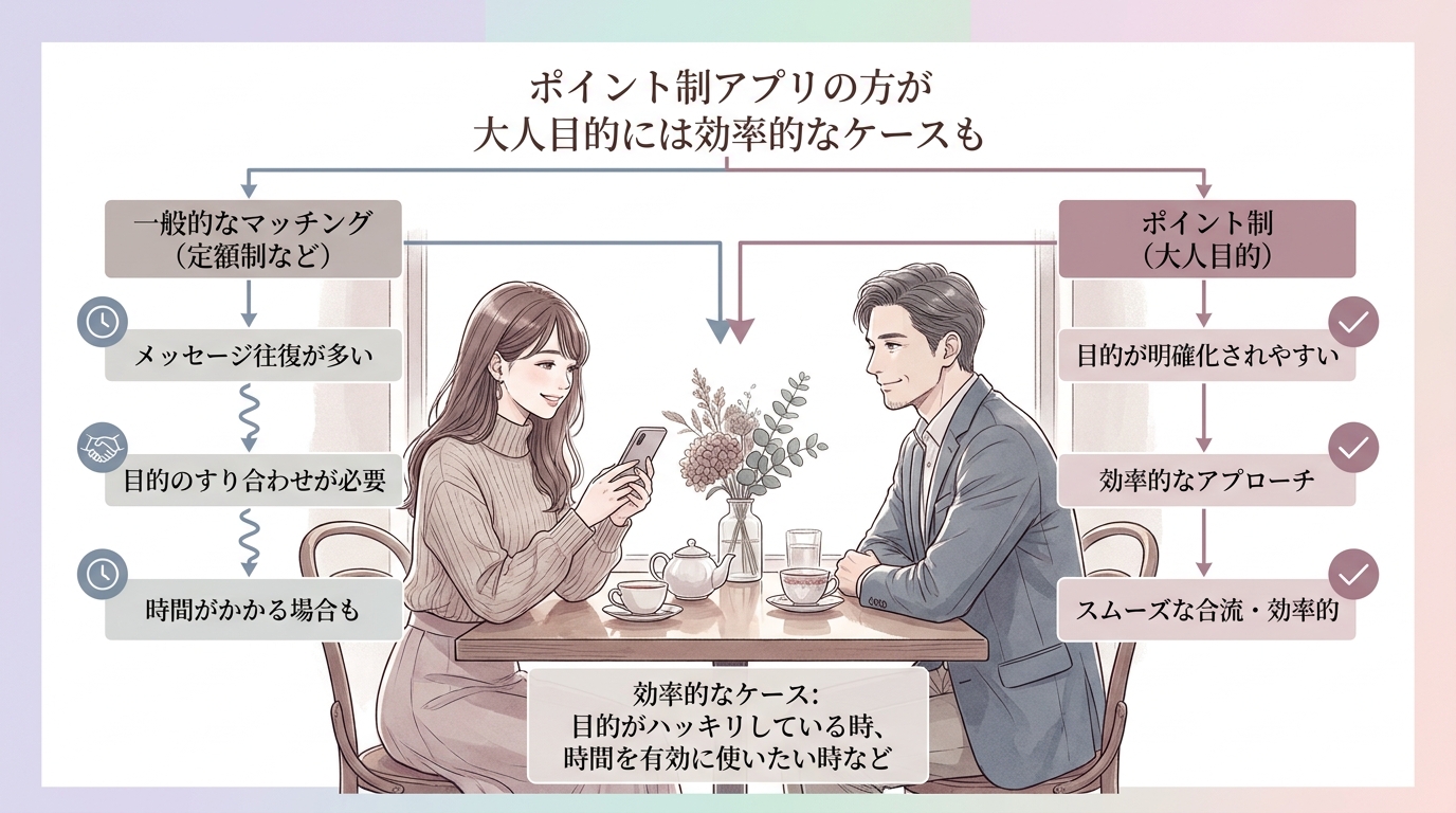 ポイント制アプリの方が大人目的には効率的なケースも